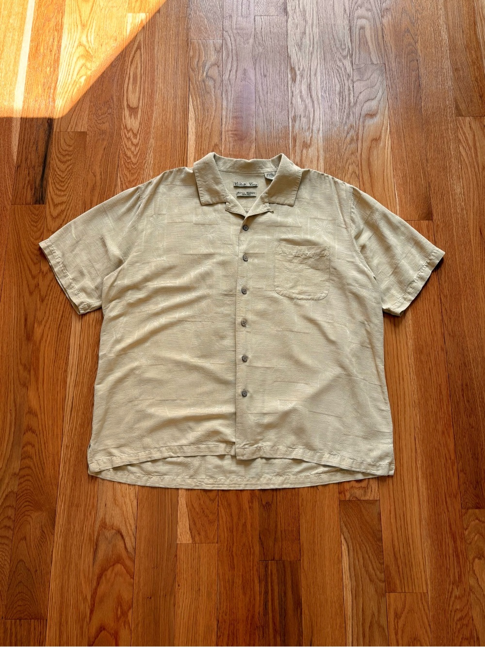 Batik Bay Vintage 90s 100% Silk Aloha Hawaiian Camp Collar Guayabera Shirt XL